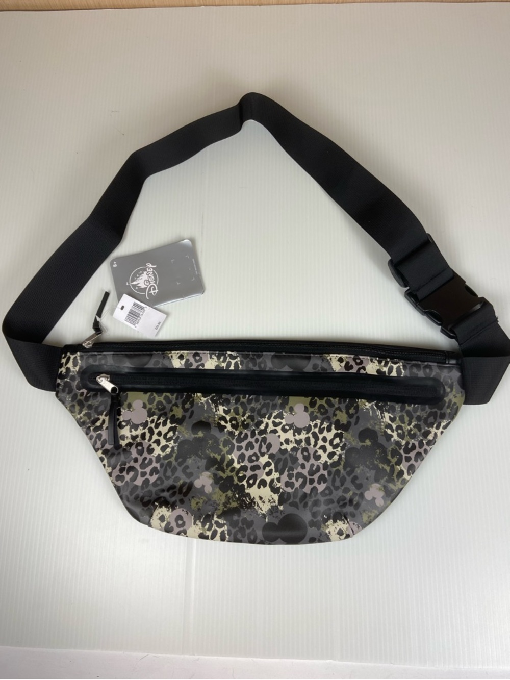 Disney Mickey Mouse Leopard Print Belt Bag Fanny Pack Crossbody NWT
